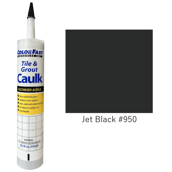ColorFast Latex Caulk - Made to Match TEC Jet Black - Unsanded Texture