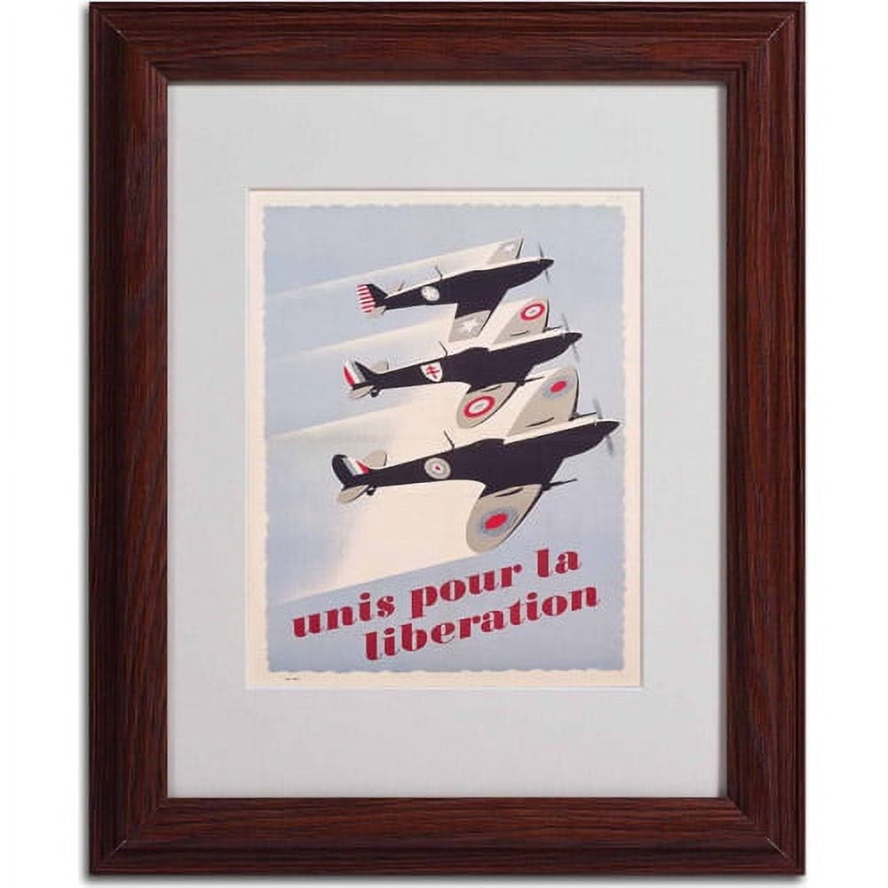Trademark Fine Art "Propaganda Poster for Liberation" Canvas Art, Wood Frame