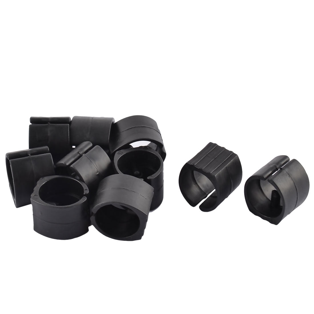 Unique Bargains 10 Pcs Antislip Plastic Round 20mm Dia Chair Foot Cover Table Furniture Leg Protector Black