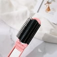 thumbnail image 4 of Travel Comb Mirror Folding Hair Abs Dual-Use Compact Brush Professional Dual-Use Compact Hairdressing Massage Mini Beauty Tools Car Dark Blue, 4 of 9
