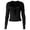 Black, variant on Outdoor Tops for Women Lace Trim Turtleneck Fashion Stretch Basic Beach Clothes for Women,Red,S