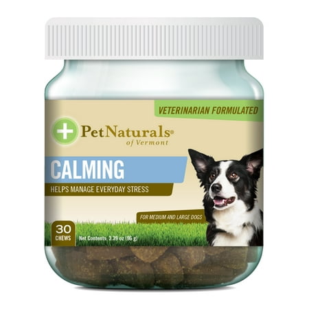 Pet Naturals of Vermont Calming for Medium & Large Dogs, Behavior Support Supplement, 30 Bite-Sized (Best Dog Calming Plug In)