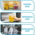 thumbnail image 3 of Deli Plastic Food Storage Container with Lids, 16oz Airtight Leakproof Deli Containers Microwavable Clear Food Containers with Lids for Soup Meal Freezer Dishwasher Safe, 3 of 8