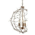 thumbnail image 6 of JONATHAN Y Isabelle 20" Adjustable Metal/Glass LED Pendant, Antique Gold, 6 of 7
