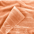 thumbnail image 6 of Casa Platino Luxury Towel Set - 18 Piece Set with 6 Large Bath Towels, 6 Soft Hand Towels & 6 Washcloths - 100% Ring Spun Cotton, Quick Dry - Peach Fuzz, 6 of 8
