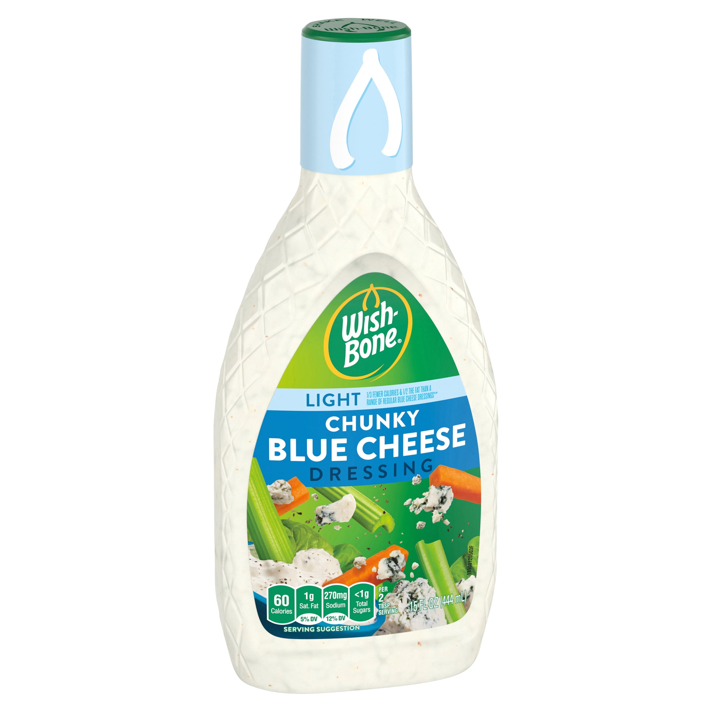 WishBone Light Chunky Blue Cheese Dressing, 15 fl oz