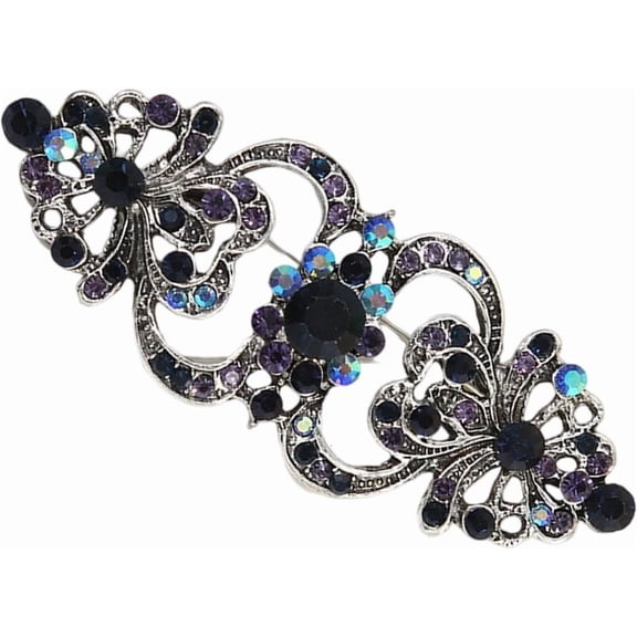 Crystals Flower Brooch Secure Fastening Designs Evening Dress Formal Outfit