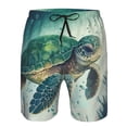 thumbnail image 4 of Naloa Watercolor Turtle1 Men's Beach Shorts, Surfing shorts, Swim trunks, Quick Dry Swim Trunks for Surfing Beach Fun - XX-Large, 4 of 9