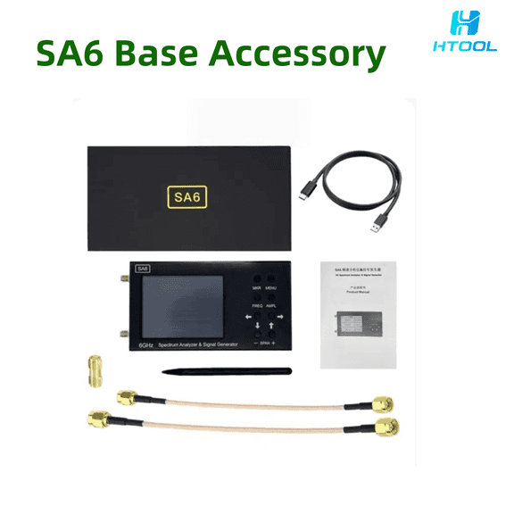 HTOOL SA8/6 Portable Spectrum Analyzer 35-6200MHz with Tracking Generator, for RF Signal Analysis and Educational Use​