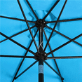 thumbnail image 3 of Yaheetech 11FT Patio Umbrella with 8 Ribs and Push Button Tilt and Crank, Sky Blue, 3 of 9