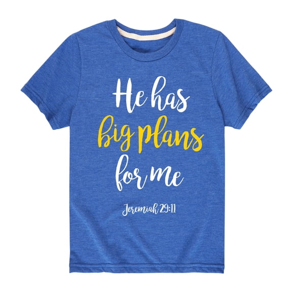Solid Light - He Has Big Plans For Me - Toddler Short Sleeve Tee