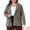 Black Brown, variant on Women's Plus Plaid Notched Lapel Business Blazer Jackets 1X Brown