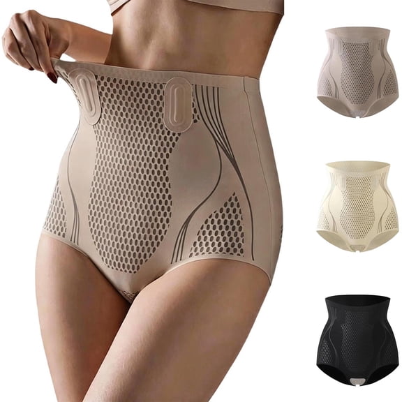 HVOBTTY Women's Cotton High Waist Briefs Solid Color Underwear High Stretch Relaxed Breathable Panties