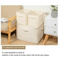 thumbnail image 6 of Clothes Storage Box, Fabric Storage Bin, Wardrobe Organizer, Cotton Material, for Underwear, Quilts, and Toy Storage, Foldable Design, Beige, by FAJHHA, 6 of 6