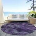 thumbnail image 6 of Addison Rugs Chantille Indoor/Outdoor Transitional Lines Purple Washable Round Rug, 8' x 8', 6 of 6
