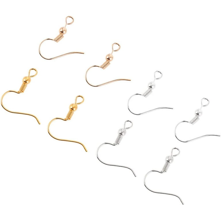 800 Pcs Earring Hooks Earring Hooks Bulk Jewelry Making Earring Hooks Earring Wires Metal Fish Hook, Women's, Size: One size, Grey