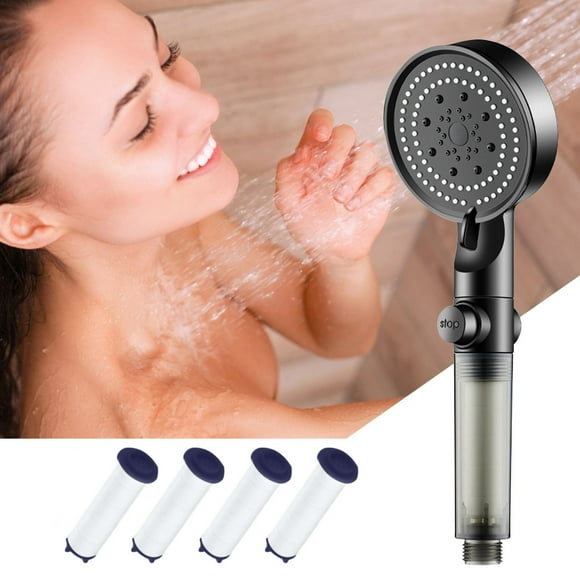 LSLJS Shower - High-Pressure Handheld Showerhead With Carbon Filter - Hard Water Softener Filtered Shower, High Pressure 5 Spray Modes Handheld Shower, Shower Head on Clearance