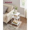 thumbnail image 2 of Mesa auxiliar VASAGLE ULET273W14 blanca para sala de estar, dormitorio, 2 of 9