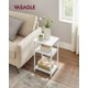 thumbnail image 2 of Mesa auxiliar VASAGLE ULET273W14 blanca para sala de estar, dormitorio, 2 of 9