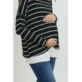 thumbnail image 2 of Stripe Long Sleeve Double Layer Nursing/Maternity Top, 2 of 5