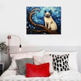 thumbnail image 4 of ONETECH Siamese Cat Artwork: Van Gogh-Inspired Starry Night Canvas Prints, Eye-Catching Wall Art Decor, Perfect for Art Aficionados and Cat Admirers, 4 of 4