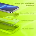 thumbnail image 4 of Compatible with iPhone 13 Pro Case, [Drop Protection] [Anti-Fingerprint] Shockproof Liquid Silicone Cover with Microfiber Lining Phone Case for iPhone 13 Pro 6.1" (2021), Fluorescent Green, 4 of 13