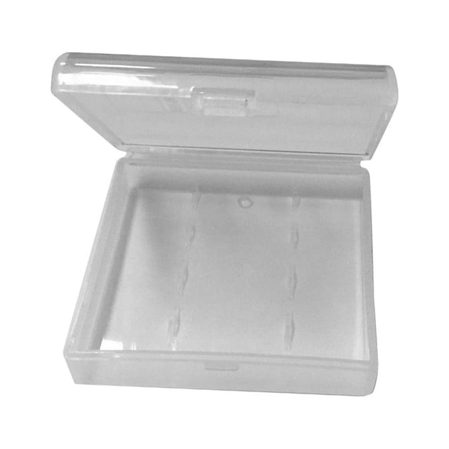 SHISUYAN Clear Portable Hard Plastic Battery Case Holder Storage Box for 4 x AAA Batteries (No Battery)