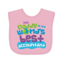 Inktastic My Daddy is the Worlds Best Accountant Boys or Girls Baby Bib