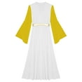thumbnail image 7 of iiniim Womens Halloween Roman V Neck Queen Princess Ancient Toga Gown Fancy Dress Yellow XL, 7 of 7