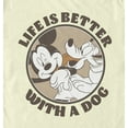thumbnail image 2 of Men's Mickey & Friends Life is Better with a Dog Graphic Tee Beige Large, 2 of 4