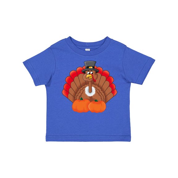 Inktastic Thanksgiving Turkey with Pumpkin Boys or Girls Toddler T-Shirt