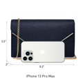 thumbnail image 3 of Bolso de noche Clutch Dasein Glistening azul marino para mujer, 3 of 6
