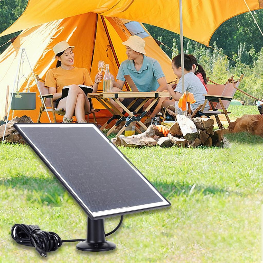 Jesscasday Versatile 6W 5V Solar Energy Panel Type C for Rechargeable Camera Systems