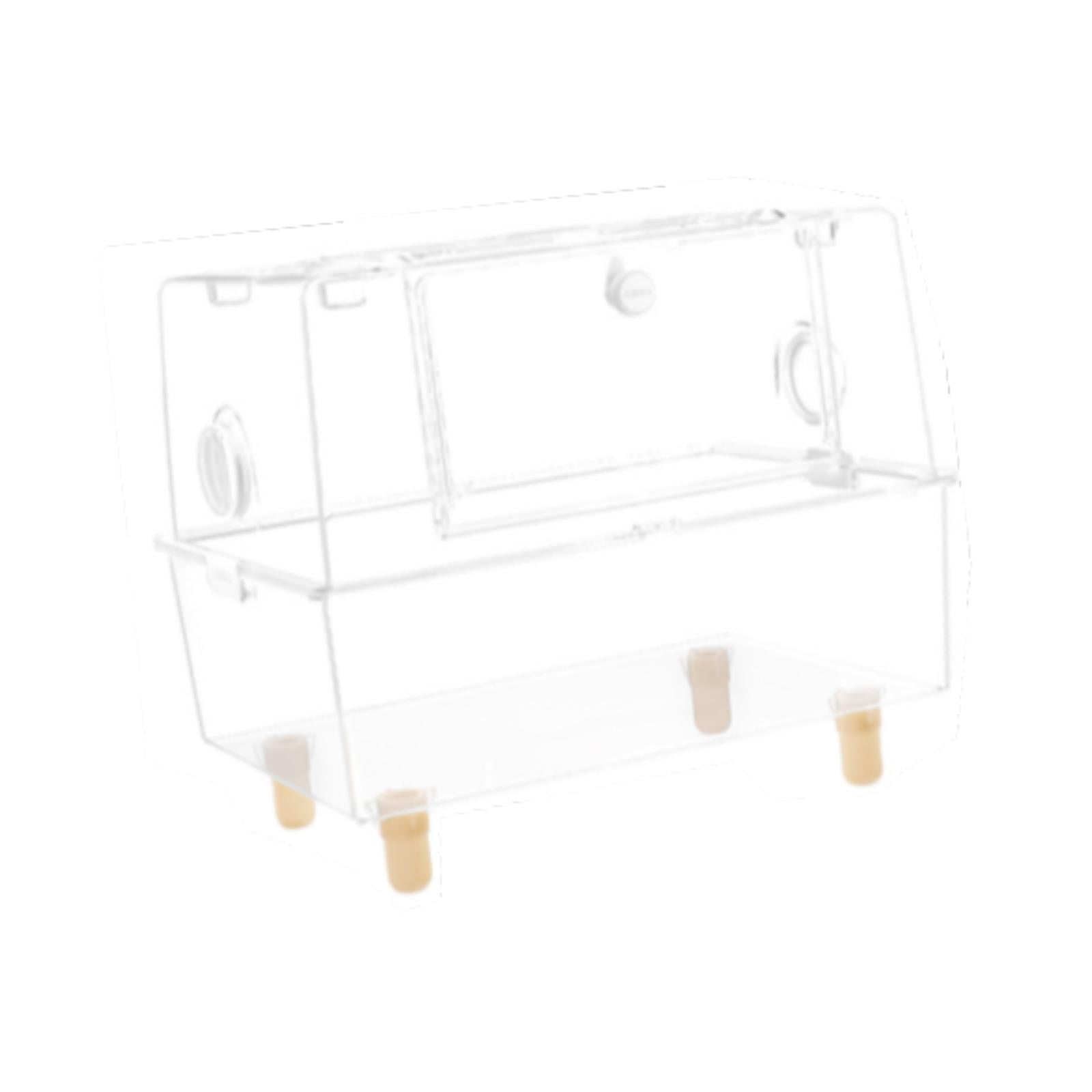 Serenable Clear Hamster Cage Hamster House Small Pets Habitat Small Animal Cage Clear Hamster Habitat Box for Sugar Glider Mice Gerbils