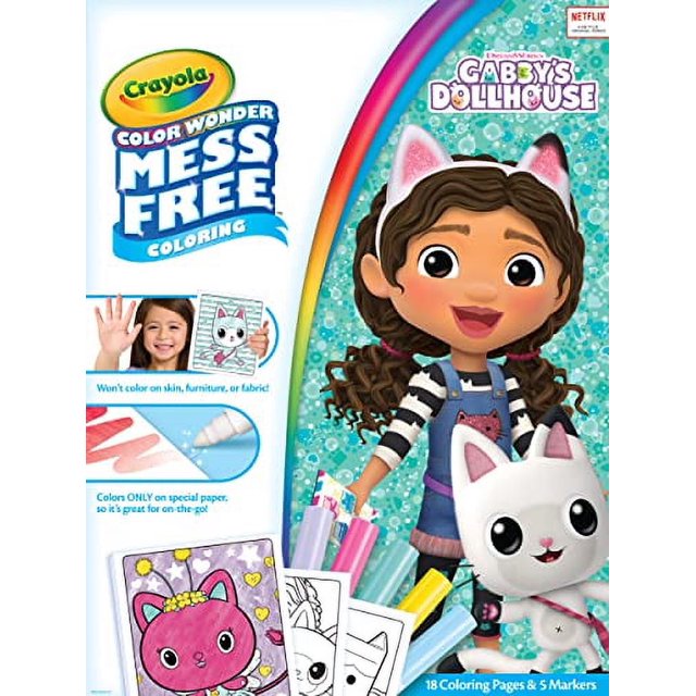 Set para colorear Crayola Gabbys Dollhouse 18 Páginas