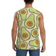 thumbnail image 4 of Goofa Cute Avocado Printed Men's Sleeveless T-Shirt - Athletic Gym Workout Tank Top for Men - Moisture-Wicking, UPF 30+ Quick-Dry Muscle Tee-Medium, 4 of 8