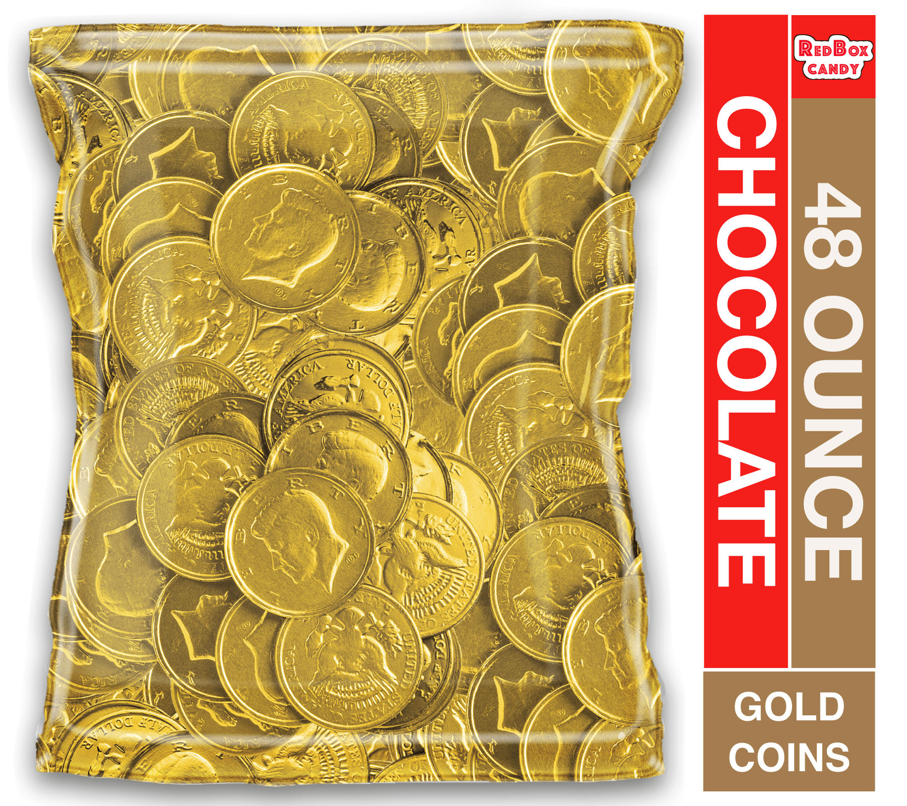 Half Dollar Gold Coins Milk Chocolate 48 Ounce Pack