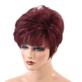 thumbnail image 1 of lionlar Cool Design Short Straight s With Bangs Red Color Heat Perm OK 70% Real, 1 of 9