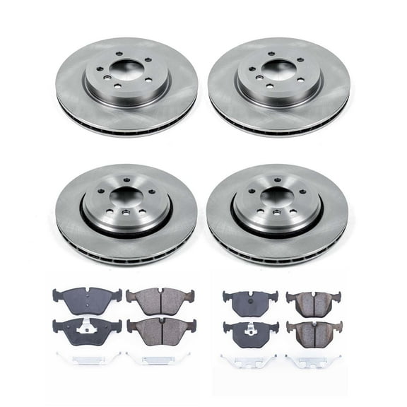 Ultimate Brakes Front and Rear Ceramic Brake Pad and Rotor Kit with Hardware WM81032