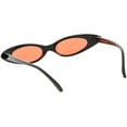 Ultra Thin Extreme Oval Sunglasses Color Tinted Lens 47mm (Black / Red ...
