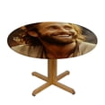 thumbnail image 3 of WYYP Smiling Man Round Tablecloth for Picnic Dining Kitchen Farmhouse 100% Polyester Table Cover White, 3 of 8