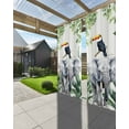 thumbnail image 3 of nqOlkjepod Outdoor Curtains for Patio Waterproof, Tropical Elephant Bird Outdoor Privacy Panels Grommet, Watercolor Summer Palm Leaf Blackout Outside Curtains for Porch/Cabana 54"x84", 2 Panels, 3 of 8