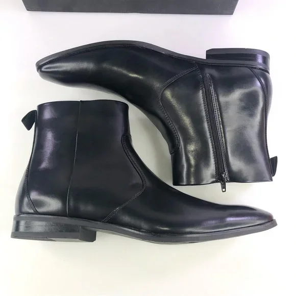 ALFANI Men s Ashton Ankle Boot Color Black Zip Boots size 12 Walmart