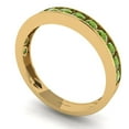 thumbnail image 2 of 0.39 ctw Wedding Band for Women - 14K Yellow Gold Natural Peridot Stackable Eternity Ring, 2 of 6