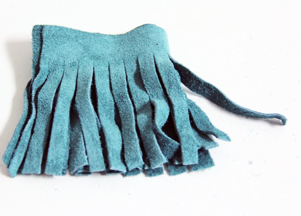 Fringe Genuine Suede Leather Trim 4" Three 12" lengths Lots of