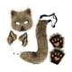 thumbnail image 4 of Conjunto de máscara y cola para mujer y niña, aro para el pelo, disfraz de Halloween, máscara de gato Hierba amarilla, 4 of 9