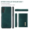 thumbnail image 4 of Compatible with Samsung Galaxy S25 Removable 2 in 1 Wallet Case,Retro Premium PU Leather Cell Phone Back Cover Magnetic Detachable with Trifold Wallet Credit Card Cash Holder Kickstand Case,Green, 4 of 9