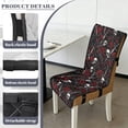 thumbnail image 6 of TSOVTHRID Skull Sword Rose Print Quilted Dining Room Chair Covers Comfy Adjustable Chair Seat Covers Stretchy Stain Resistant Chair Seat Cushion Protector Slipcovers, Set of 1, 6 of 7