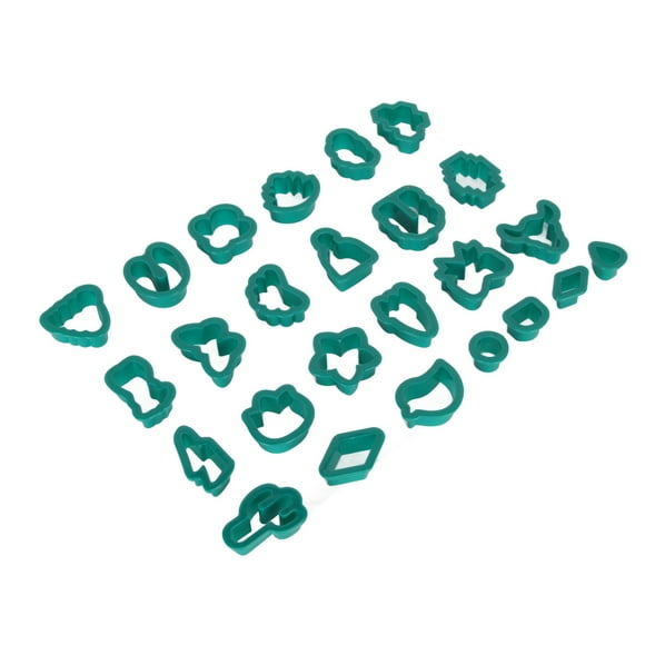 Polymer Clay Cutters, 25 Shapes Polymer Clay Earring Cutters DIY Making for Necklaces Dark Green