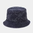 thumbnail image 6 of CoCopeaunts Cotton Bucket Hats for Women Distressed Little Hole Design Men Fisherman Hat Outdoor Sun Protection Basin Hat, 6 of 8